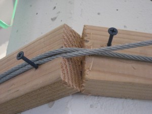 Cable Embedding Itself in Wood